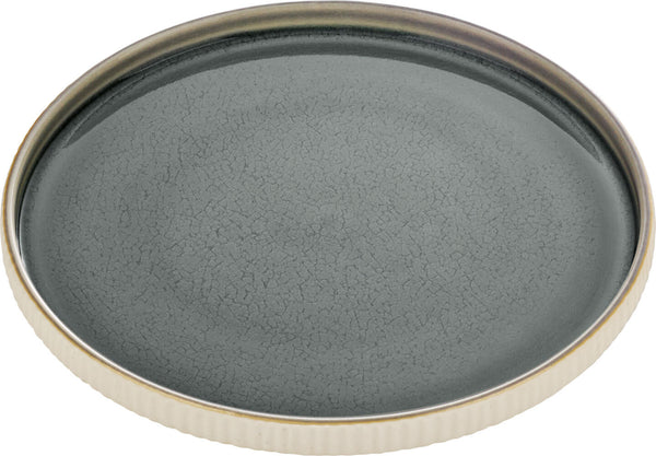 Teller flach Nara rund Relief; 27x2.5 cm (ØxW); szary; okrągły; 6 sztuka / opakowanie