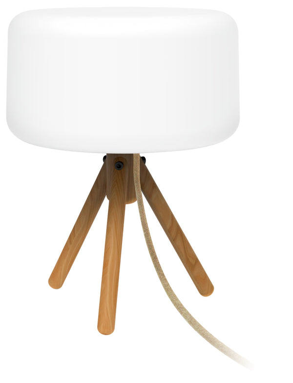 Tischleuchte Chloe 35 warmweiß; 28x36 cm (ØxW); biały/brązowy