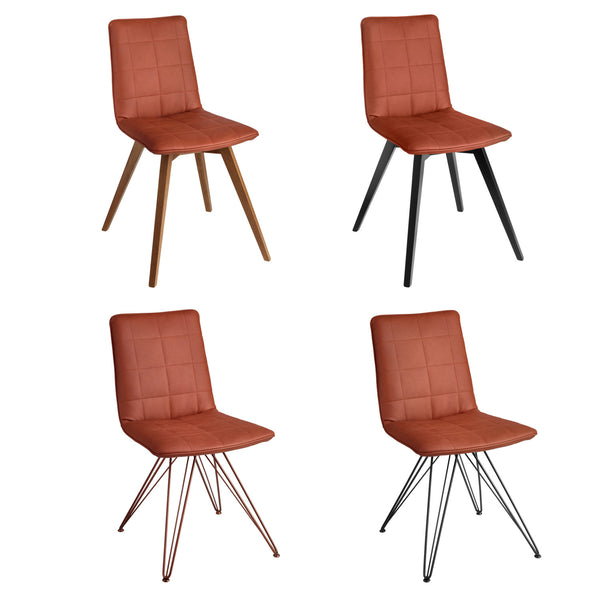 siedzisko Milaria sztuczna skóra; 60x48x46 cm (SxGxW); koniak; 2 sztuka / opakowanie