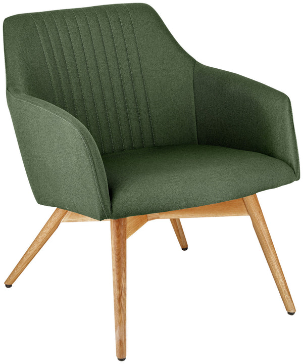 Sessel Arne; 65x76x75.5 cm (SxGxW); siedzisko zielony, stelaż dąb/naturalny
