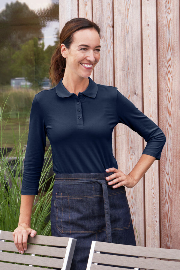 koszulka polo damska Cato rękaw 3/4; Kleidergröße 2XL; granat
