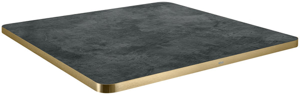 blat Marvani kwadratowy; 80x80x2.5 cm (DxSxW); złoto/czarny; kwadrat