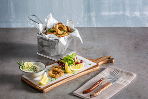 kosz do frytownic Niragua kwadratowy; 13x13x10 cm (DxSxW); srebro; kwadrat