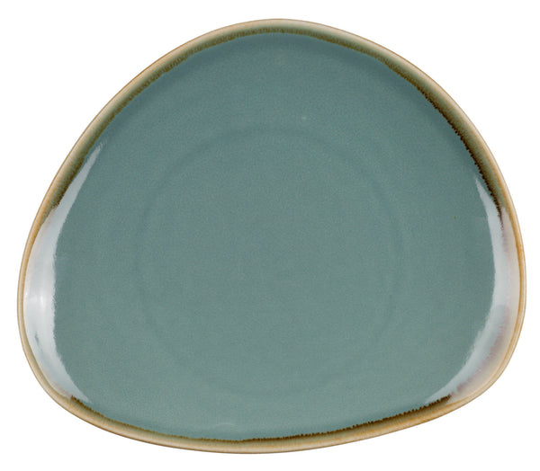 talerz płaski Glaze trójkątny; 27.8x25.2x3.8 cm (DxSxW); niebieski; trójkątny; 3 sztuka / opakowanie