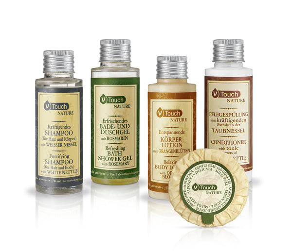 szampon V-Touch Nature (do włosów i ciała); 40 ml; wielokolorowy; 216 sztuka / opakowanie