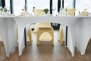 pokrowiec stretch na krzesło Grace z otworem; 40x44x95 cm (SxDxW); antracyt