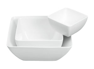 miseczka Bali; 490ml, 12x12x6.5 cm (DxSxW); biały; kwadrat; 6 sztuka / opakowanie
