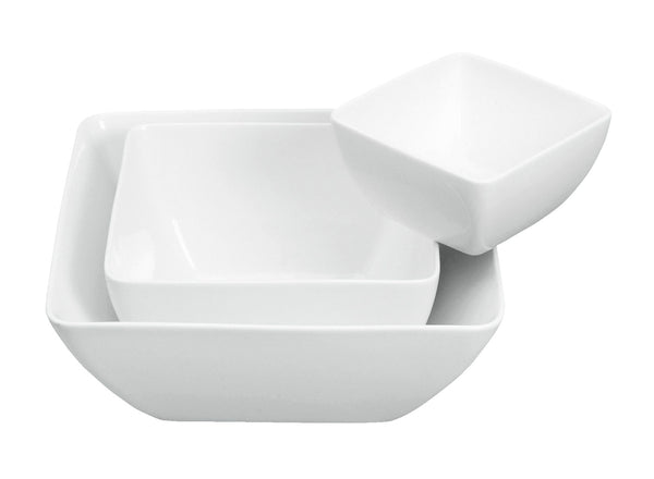 miseczka Bali; 490ml, 12x12x6.5 cm (DxSxW); biały; kwadrat; 6 sztuka / opakowanie