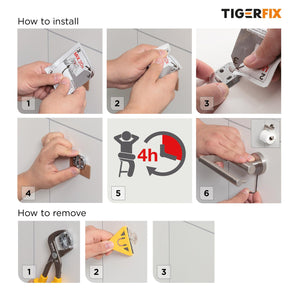 system klejący Tiger TigerFix Typ 1; 40x35 cm (DxW); czarny