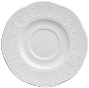 spodek do kubka / filiżanki do kawy/herbaty Menuett; 14.5 cm (Ø); biały; okrągły; 6 sztuka / opakowanie