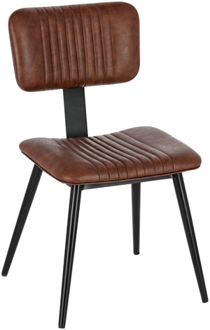 krzesło Nolo; 47x54x81 cm (SxGxW); siedzisko brązowy, stelaż czarny; 2 sztuka / opakowanie