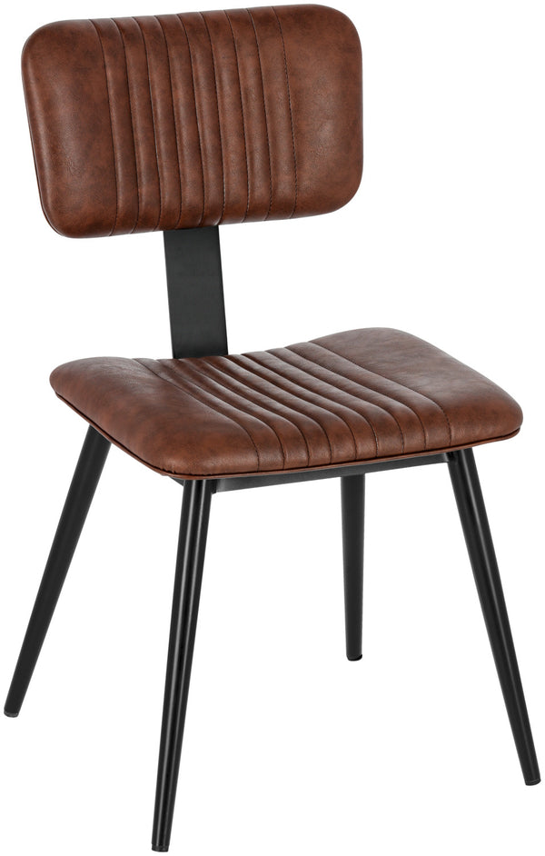 krzesło Nolo; 47x54x81 cm (SxGxW); siedzisko brązowy, stelaż czarny; 2 sztuka / opakowanie