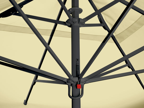 parasol profesjonalny duży Esparto stelaż antracyt; 350x350x370 cm (DxSxW); ecru; kwadrat