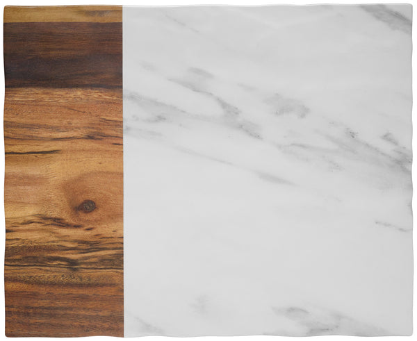 półmisek Tupelo bez rantu; 35x28x1 cm (DxSxW); biały/brązowy; prostokątny; 6 sztuka / opakowanie