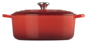 Bräter Signature oval; 4700ml, 37.8x24x17 cm (DxSxW); ciemny czerwony; owalny