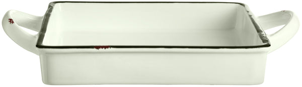 miska do serwowania Liron kwadratowa; 700ml, 18x18x3 cm (DxSxW); biel kremowa/czarny; kwadrat; 4 sztuka / opakowanie