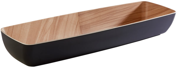 miska Frida 2/4 GN; Größe GN 2/4, 3650ml, 53x16.2x7.5 cm (DxSxW); czarny/naturalny; prostokątny