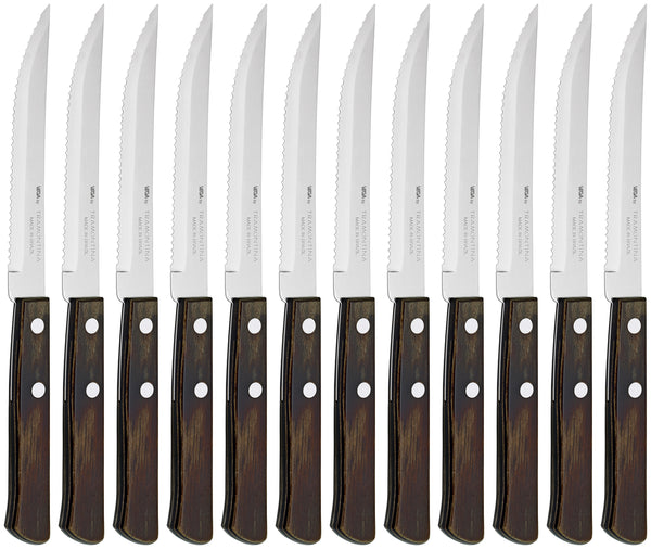nóż do pizzy/steka Picanha; 21.5 cm (D); brązowy; 12 sztuka / opakowanie