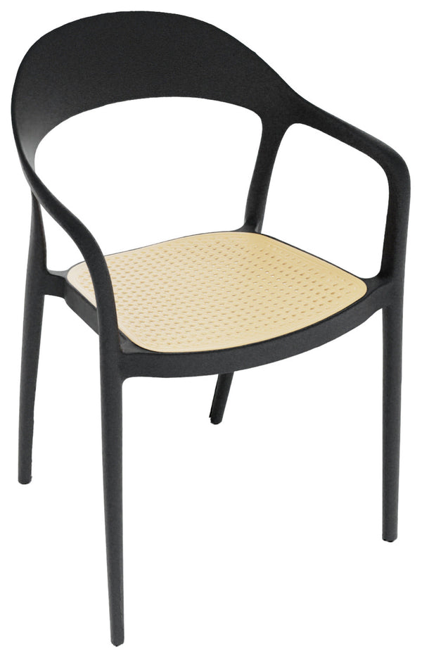 Kunststoffstuhl Curve; 43.5x49x81 cm (SxGxW); siedzisko beżowy