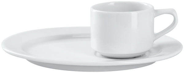 filiżanka do kawy Base; 200ml, 8x6 cm (ØxW); biały; okrągły; 6 sztuka / opakowanie