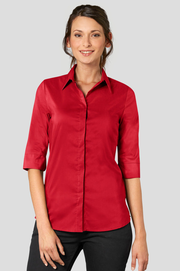 bluzka damska Fiore rękaw 3/4; Kleidergröße 34; czerwony