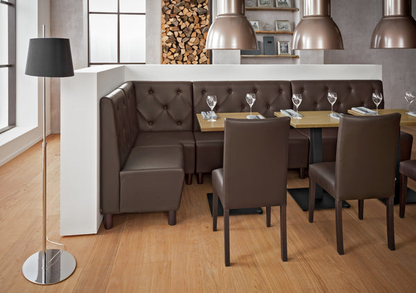 krzesło Elegance sztuczna skóra; 46.5x51x95.5 cm (SxGxW); siedzisko brązowy, stelaż wenge; 2 sztuka / opakowanie