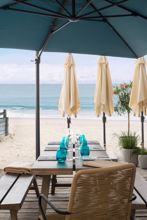 parasol Siroc; 200x200x227 cm (DxSxW); biel kremowa; kwadrat