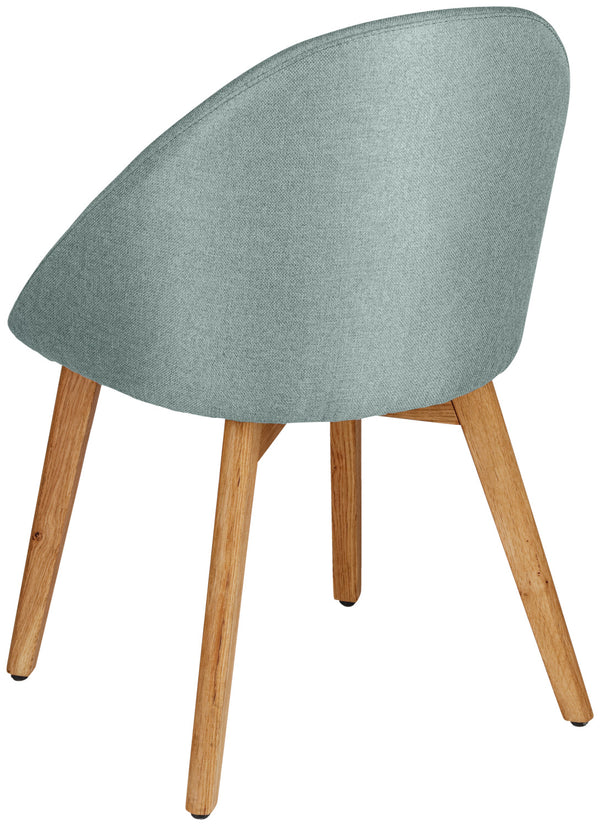 krzesło Alwin; 56x55x83 cm (SxGxW); siedzisko jasny niebieski, stelaż dąb/naturalny; 2 sztuka / opakowanie