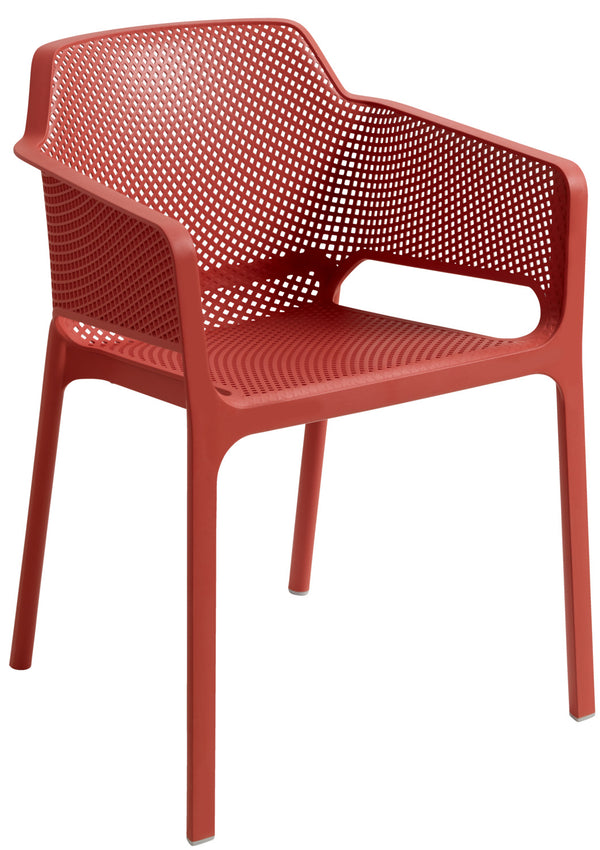krzesło Net z podłokietnikami; 60.5x58.5x80 cm (SxGxW); marsala; 4 sztuka / opakowanie