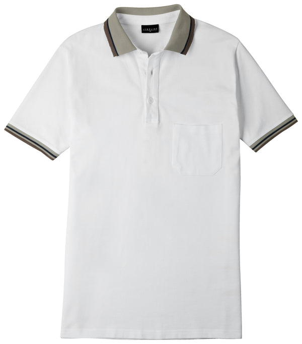 koszulka polo męska Cato Line; Kleidergröße S; biały