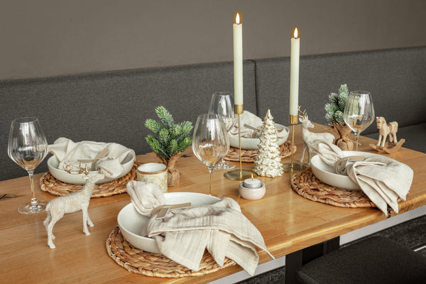 świecznik Aveni; 9x24 cm (ØxW); złoto; 2 sztuka / opakowanie