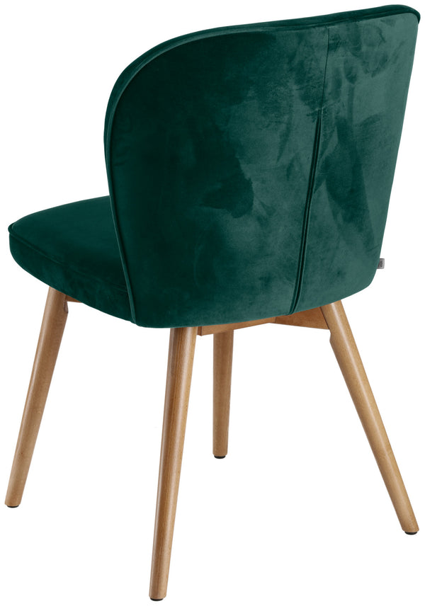 krzesło Lian aksamit; 56x58x86 cm (SxGxW); siedzisko jodła zielona, stelaż jasny brązowy; 2 sztuka / opakowanie