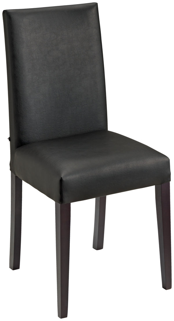 krzesło Elegance sztuczna skóra; 46.5x51x95.5 cm (SxGxW); siedzisko czarny, stelaż wenge; 2 sztuka / opakowanie