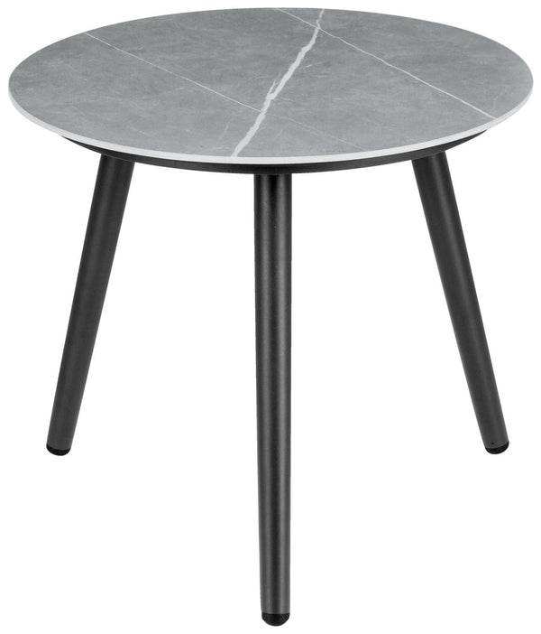 Stolik boczny Sando mały; 45x40.5 cm (ØxW); jasny szary/antracyt; okrągły