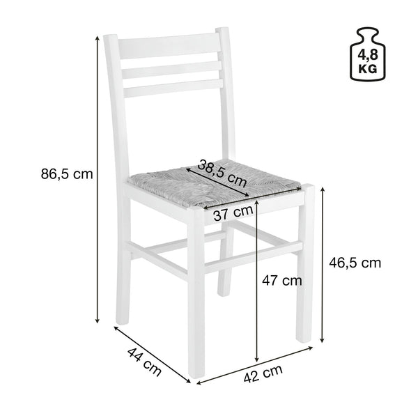 krzesło drewniane Hera; 42x44x86.5 cm (SxGxW); siedzisko naturalny
