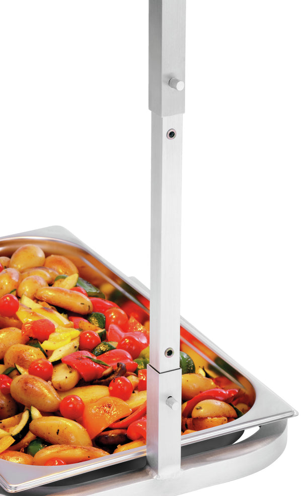 mostek grzewczy na podczerwień 1/1 GN z 2 lampami grzewczymi; 55 cm (W); srebro