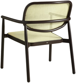 fotel Candia; 66x68x80 cm (SxGxW); siedzisko beżowy, stelaż ciemny brąz