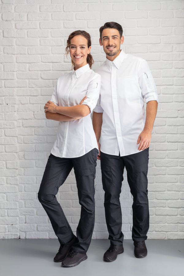 bluza kucharska męska Advanced; Kleidergröße 62; biały