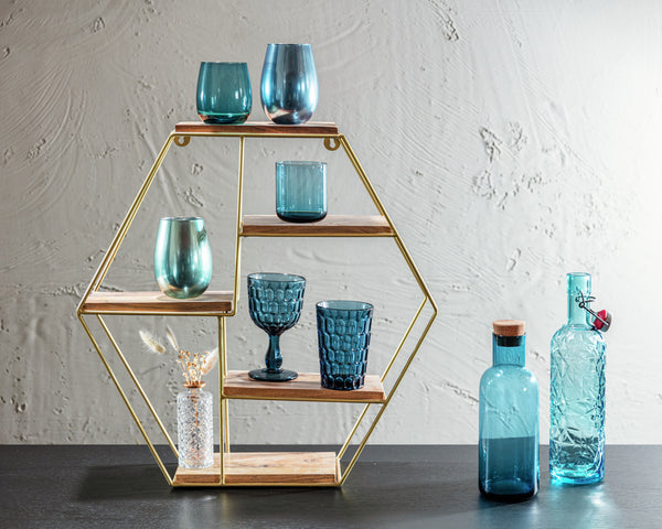 Universalglas Aluna; 500ml, 8.2x12.3 cm (ØxW); niebieski; 6 sztuka / opakowanie