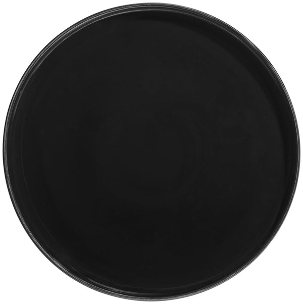 talerz z niskim rantem Skady matowy; 26x2.5 cm (ØxW); czarny; okrągły; 4 sztuka / opakowanie