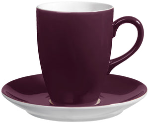 zestaw kubków i spodków Allegri Colori; 14.5 cm (Ø); fioletowy; okrągły; 6 sztuka / opakowanie