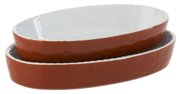 naczynie do zapiekania Aripa; 540ml, 24x13x4 cm (DxSxW); brązowy; owalny; 4 sztuka / opakowanie