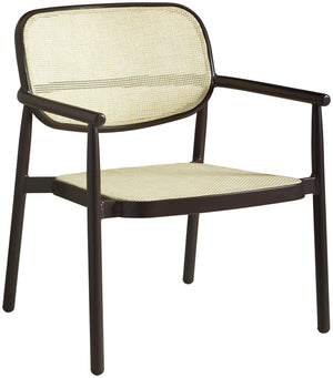 fotel Candia; 66x68x80 cm (SxGxW); siedzisko beżowy, stelaż ciemny brąz