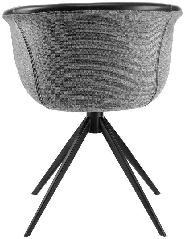 krzesło Yankee; 61x60x80 cm (SxGxW); siedzisko czarny/jasny szary, stelaż czarny