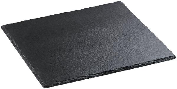 taca z łupka naturalnego Patara kwadratowa bez uchwytu; 35x35x0.5 cm (DxSxW); czarny; kwadrat; 2 sztuka / opakowanie