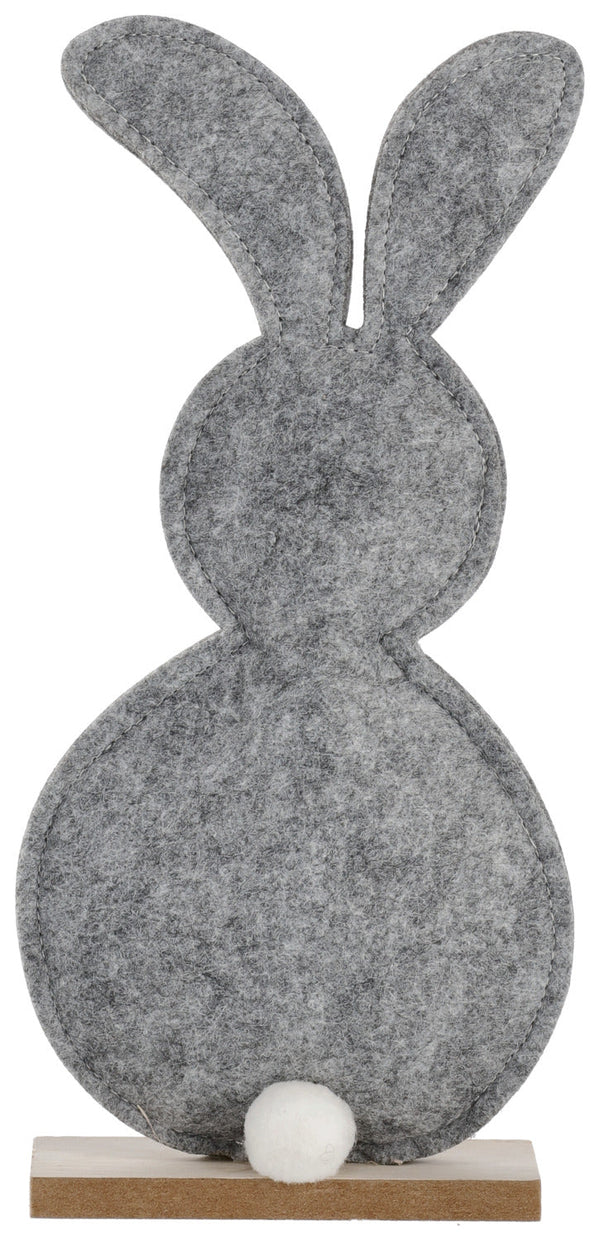 stojak z zajączkiem wielkanocnym	 Aldo; 12x4x26 cm (DxSxW); szary/brązowy