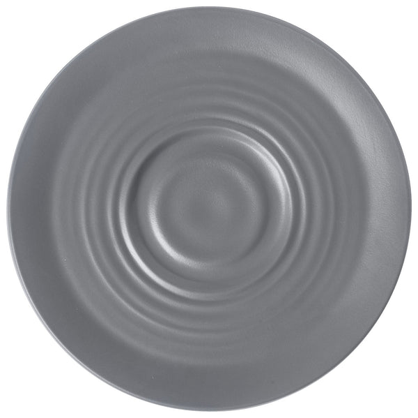 spodek do espresso Kanas  z reliefem; 11.4x1.3 cm (ØxW); szary; okrągły; 6 sztuka / opakowanie