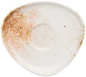 spodek do filiżanki do espresso Purior; 12.5x11x2.1 cm (DxSxW); biały/brązowy; owalny; 6 sztuka / opakowanie