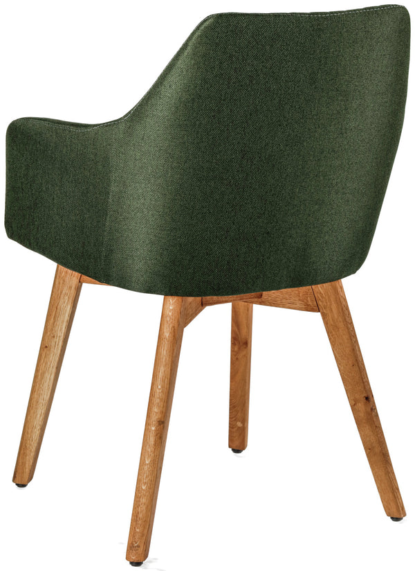 krzesło Arne; 55x57x85 cm (SxGxW); siedzisko zielony, stelaż dąb/naturalny; 2 sztuka / opakowanie