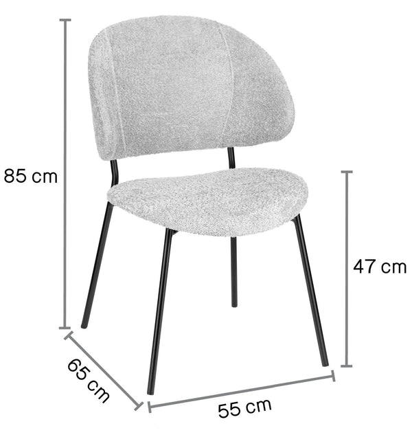 krzesło Lindo Kunstleder; 55x65x85 cm (SxGxW); siedzisko brązowy